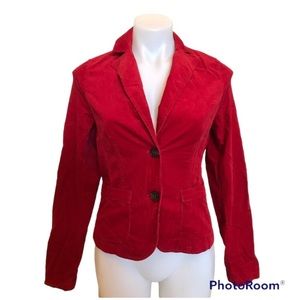 𝅺Olsen Red Corduroy Blazer size XS